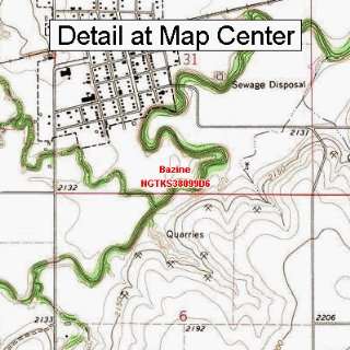   Quadrangle Map   Bazine, Kansas (Folded/Waterproof)