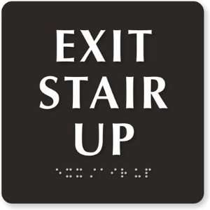  Exit Stair Up TactileTouch Sign, 6 x 6