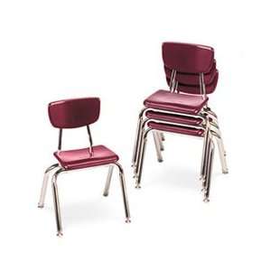 3000 Series Classroom Chairs, 14 Seat Height, Wine, 4 
