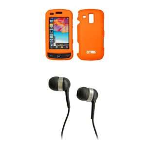  EMPIRE Orange Snap On Cover Case + Stereo Hands Free 3.5mm 