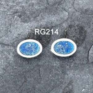  Oval Roman Glass Earrings