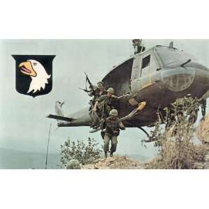 Post Card Airborne in Action in Vietnam in 1971, C.B.S. Card Service 