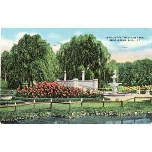   Vintage Postcard   Scene in Hampton Park   Charleston South Carolina