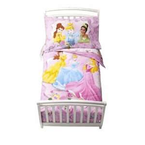  Disney Princess Crown Butterfly 4 piece Toddler Bedding 