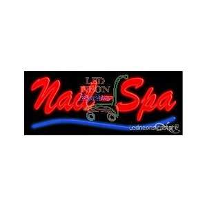 Nails Spa Neon Sign 13 inch tall x 32 inch wide x 3.5 inch Deep inch 