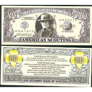  Girl Scouts $Million Dollar$ Novelty Bill Collectible w 