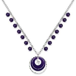  Minnesota Vikings Game Day Necklace W/ Violet Bead 