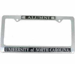  North Carolina Alumni Metal License Plate   Pewter Look 