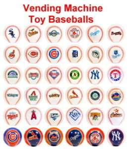 MLB Vending Machine Mini Toy Baseballs   Complete Set  