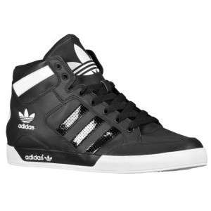 New Adidas Originals HARD COURT HI Top Mens Black White Shoes Retro 