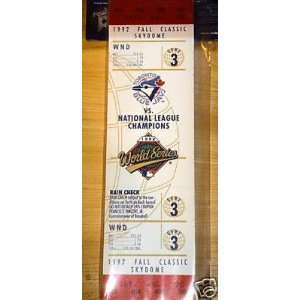 1992 Toronto Blue Jays World Series Mini Mega Ticket   MLB Other Wall 