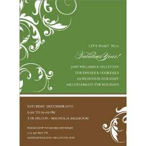   Color Block   Green & Brown Party Invitations
