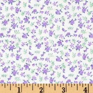  44 Wide Tearose Ditzy Lavender/White Fabric By The Yard 