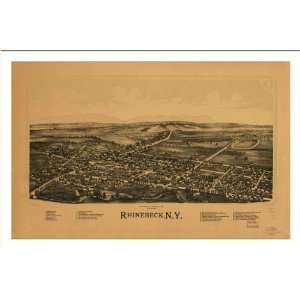  Historic Rhinebeck, New York, c. 1890 (M) Panoramic Map 