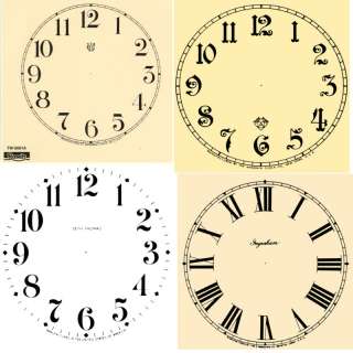 NEW 12 Assorted 4 7 Trademark Clock Dials  