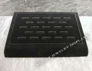 black velvet ring tray slot tray jewelry display item 98 1 bk black 