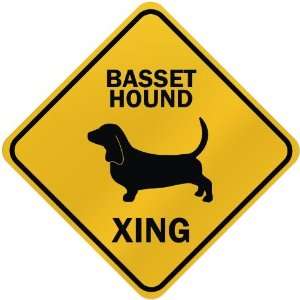    ONLY  BASSET HOUND XING  CROSSING SIGN DOG