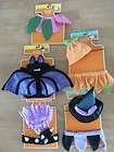   Halloween Costume FLOWER Bat Wings Pumpkin PUNK ROCKER Witch Hat 2pc