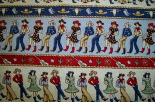 COUNTRY WESTERN LINE DANCING *LINED* VALANCE  