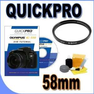 Olympus E 510 EVOLT Instructional QuickPro DVD PLUS 58mm Ultraviolet 