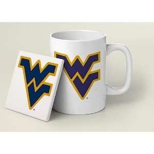  University of West Virginia Mug and Coaster Set Kitchen 
