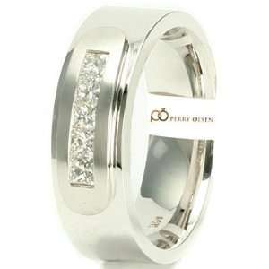   Contemporary High End Mens Invisible Diamond Setting Wedding Ring