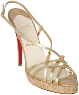 Christian Louboutin gold Night Cage Zeppa sandals   up to 70 