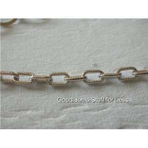  Sterling Silver Bracelet Fancy Elongated Cable Chain Made 