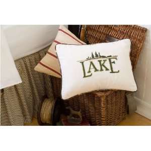   Taylor Linens 1063LAKE EMB Lake 13 in. x 18 in. Pillow