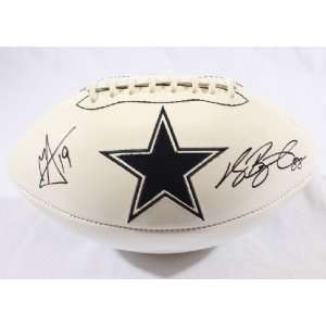  Signed Dez Bryant & Miles Austin Cowboys Logo Ball   GAI 