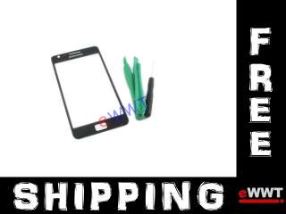 FREE SHIP for Samsung i9100 Galaxy S2 Black Front Screen Glass Lens 