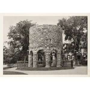  1900 Old Stone Mill Newport Tower Rhode Island Print 