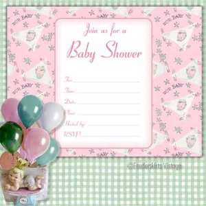  Vintage Baby Girl Bootie Shower Invitations Baby