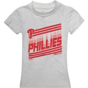 Philadelphia Phillies White Girls (7 16) Stack It Up Burnout T 