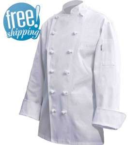 NWT NEW CHEF WORK MONTREUX CHEF COAT WHITE LG LARGE 44  