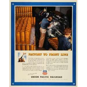 com 1943 Ad Union Pacific Railroad Freight Train WWII War Production 