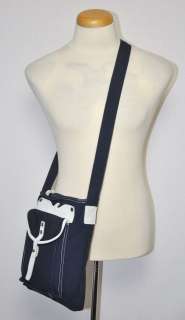 Armani Jeans Canvas Leather Messenger Shoulder Bag  