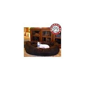   Pet Small 24 Micro Suede Dog Bagel Bed (24x22x9) CHOCOL