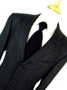 mens charcoal CLAIBORNE soft tweed jacket blazer sport coat worsted 