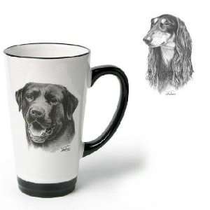   Funnel Cup with Saluki (6 inch, Black and white)