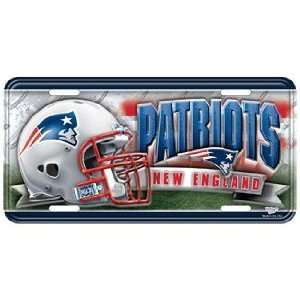 New England Patriots License Plate   Metal Deluxe Graphics 
