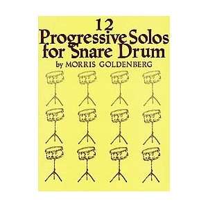   Leonard 12 Progressive Solos For Snare Drum Book Musical Instruments