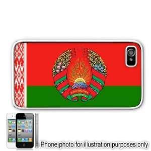  Belarus Emblem Flag Apple Iphone 4 4s Case Cover White 
