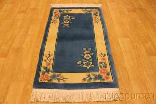   FOYER SIZE FLORAL 3X5 ART DECO CHINESE ORIENTAL AREA RUG WOOL CARPET