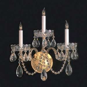   Crystal Wall Sconce Finish Chrome, Crystal Type Majestic Wood