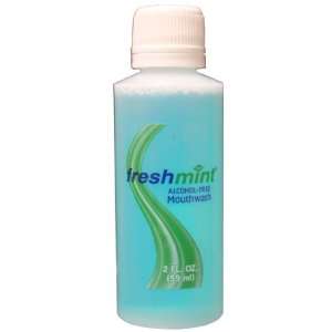  2 oz. Alcohol Free Mouthwash, clear bottle, USA Health 