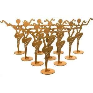  10 Gold Metal Earring Dancer Jewelry Showcase Display Stands 