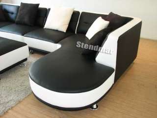 NEW MODERN EURO DESIGN LEATHER SECTIONAL SOFA S89P5A  