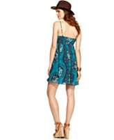 Free People Dress, Sleeveless Sweetheart Twisted Floral Printed Empire 