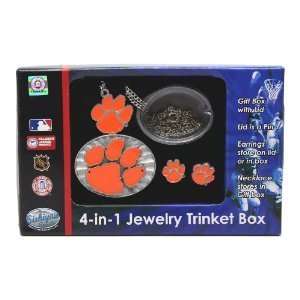    Clemson Tigers 4 in 1 Jewelry Trinket Box